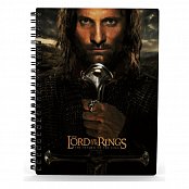 Lord of the Rings Notebook with 3D-Effect Aragorn