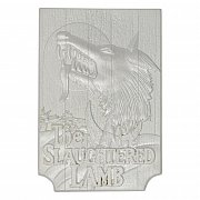 An American Werewolf in London Replica Slaughtered Lamb Pub Sign (silver plated)