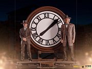 Back to the Future III Deluxe Art Scale Statue 1/10 Marty and Doc at the Clock 30 cm