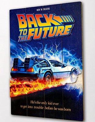 Back to the Future WoodArts 3D Wooden Wall Art DeLorean 30 x 40 cm