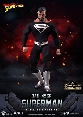 DC Comics Dynamic 8ction Heroes Action Figure 1/9 Superman Black Suit 20 cm