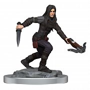 D&D Nolzur\'s Marvelous Miniatures Unpainted Miniatures 2-Packs Half-Elf Rogue Female Case (4)