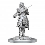 D&D Nolzur\'s Marvelous Miniatures Unpainted Miniatures 2-Packs Half-Elf Rogue Female Case (4)