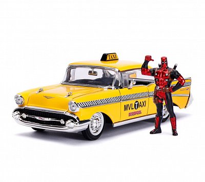 Deadpool Diecast Model 1/24 Deadpool Yellow Taxi