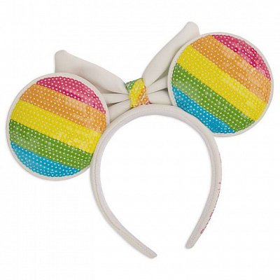 Disney by Loungefly Headband Sequin Rainbow Minnie Ears