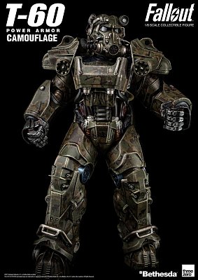 Fallout Action Figure 1/6 T-60 Camouflage Power Armor 37 cm