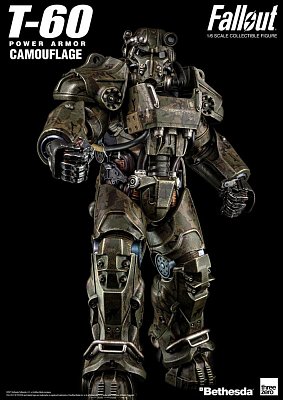 Fallout Action Figure 1/6 T-60 Camouflage Power Armor 37 cm