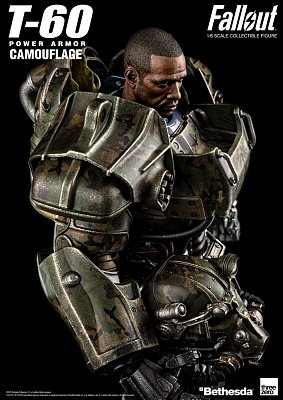 Fallout Action Figure 1/6 T-60 Camouflage Power Armor 37 cm