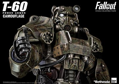 Fallout Action Figure 1/6 T-60 Camouflage Power Armor 37 cm