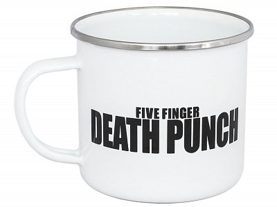 Five Finger Death Punch Enamel Mug White Logo