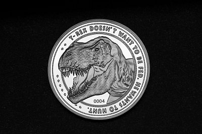 Jurassic Park Collectable Coin 25th Anniversary T-Rex Silver Edition