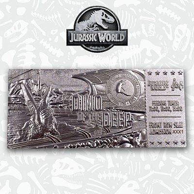 Jurassic Park Replica Mosasaurus Ticket Ticket (silver plated)