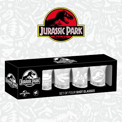 Jurassic Park Shotglass 4-Pack Logo & Symbols