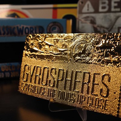 Jurassic World Replica Gyrosphere Collectible Ticket (gold plated)