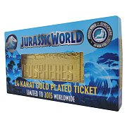 Jurassic World Replica Gyrosphere Collectible Ticket (gold plated)