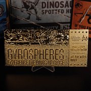 Jurassic World Replica Gyrosphere Collectible Ticket (gold plated)