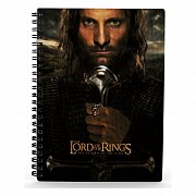 Lord of the Rings Notebook with 3D-Effect Aragorn