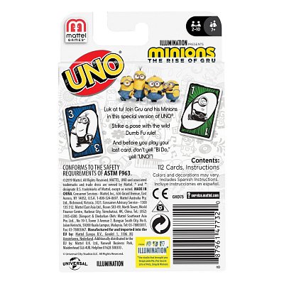 Minions 2 Card Game UNO