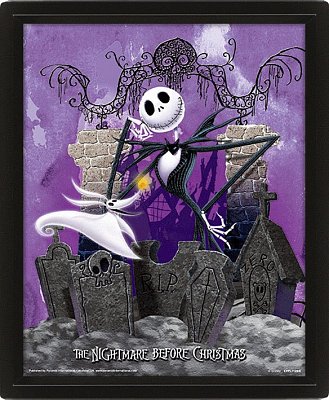 Nightmare before Christmas 3D Lenticular Poster Pack Graveyard 26 x 20 cm (3)