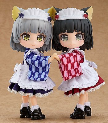 Original Character Parts for Nendoroid Doll Figures Outfit Set Japanese-Style Maid Blue