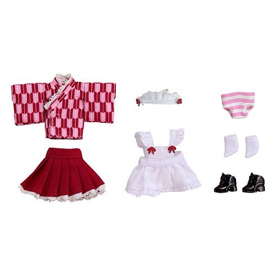 Original Character Parts for Nendoroid Doll Figures Outfit Set Japanese-Style Maid Pink