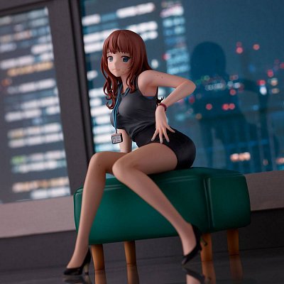 Original Illustration PVC Statue Doshima Illustration Senior Office Lady With Many Moles 23 cm