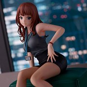 Original Illustration PVC Statue Doshima Illustration Senior Office Lady With Many Moles 23 cm