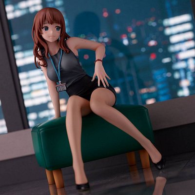 Original Illustration PVC Statue Doshima Illustration Senior Office Lady With Many Moles 23 cm