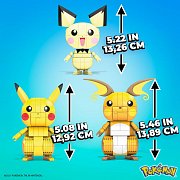 Pokémon Mega Construx Wonder Builders Construction Set Pikachu Evolution Trio 13 cm