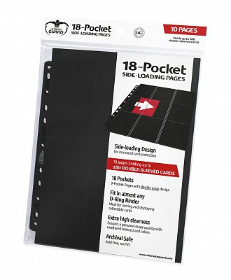 Ultimate Guard 18-Pocket Pages Side-Loading Black (10)