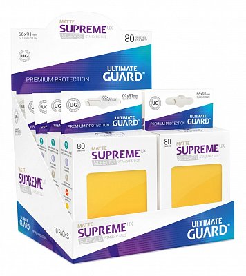 Ultimate Guard Supreme UX Sleeves Standard Size Matte Yellow (80)