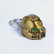 Warhammer 40K Metal Keychain Space Marine MKVII Helmet Gold