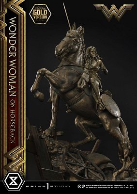 Wonder Woman Statue Wonder Woman on Horseback Gold Version 138 cm